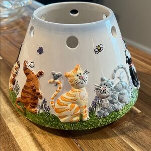 Cat wax candle jar shade